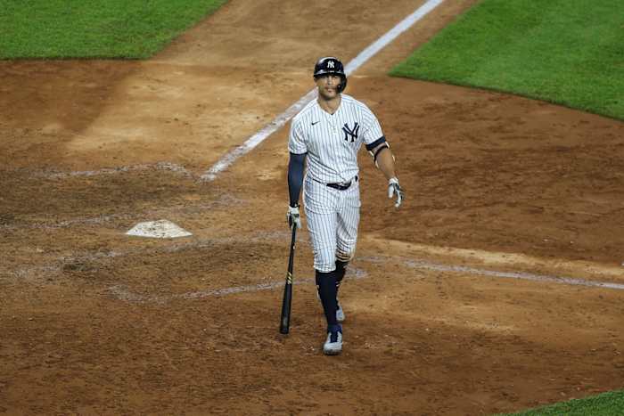 Yankees DH Giancarlo Stanton strikeout